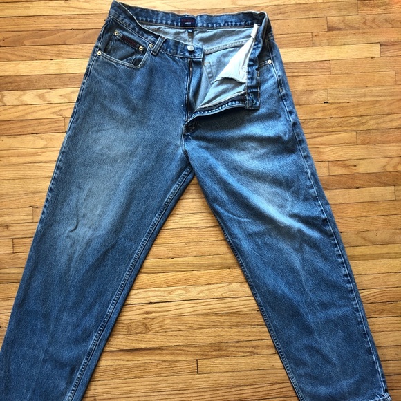 Vintage 90s Tommy Jeans Big Flag Mens Jeans 36x32 - Picture 7 of 12